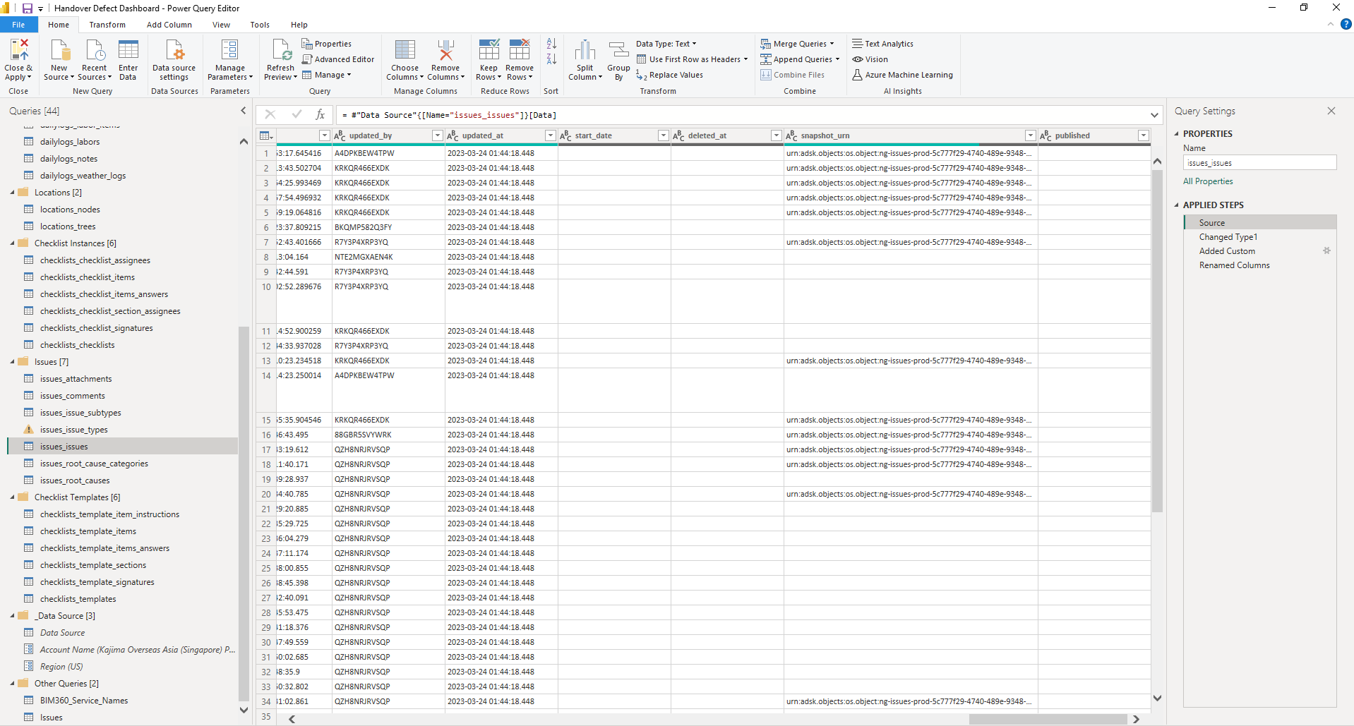 custom attribute data not found in data connector - Autodesk Community