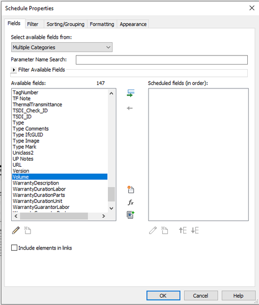 how to count volumes of certain elements - Autodesk Community