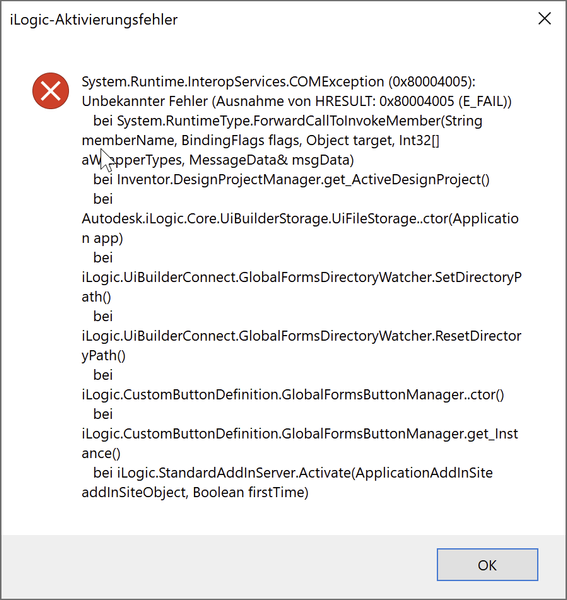 Solved Inventor 2024 ILogic Error During Start Autodesk Community   Medium