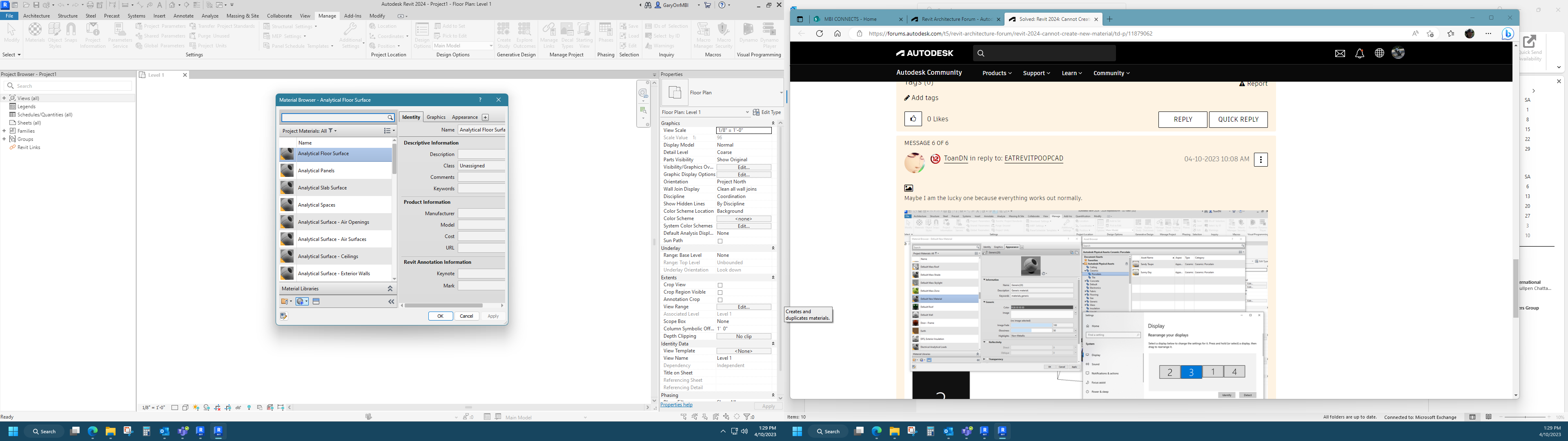 Solved: Revit 2024: Cannot Create New Material - Autodesk Community