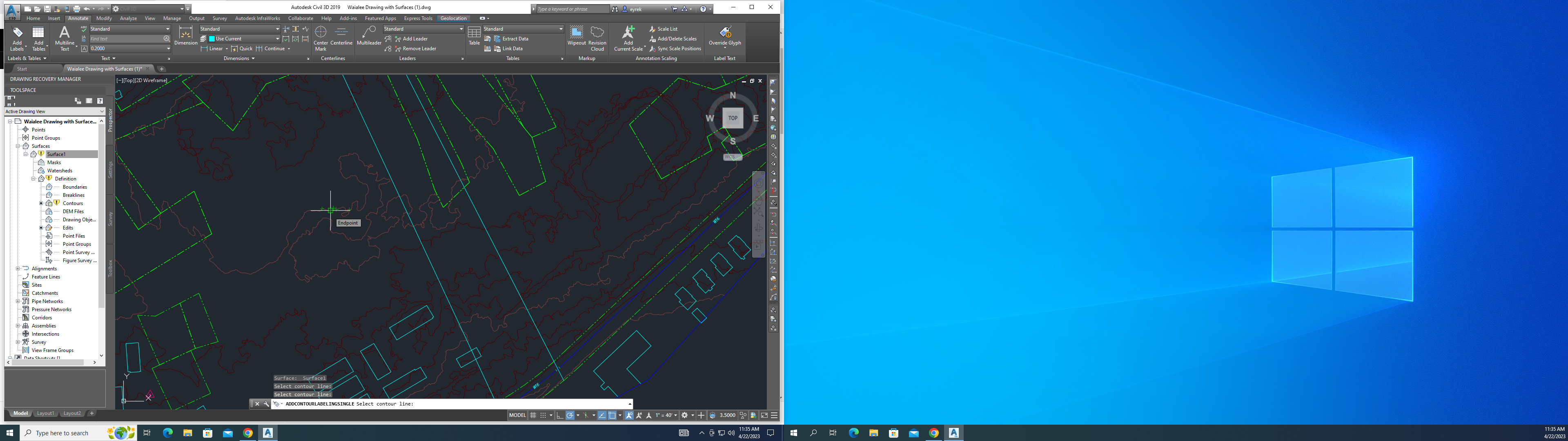 Solved: Contour Lines on Topographic Map are not showing as a surface ...