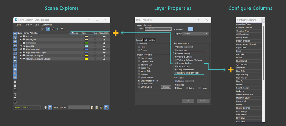 3ds Max Scene Explorer Add Additional Rendering Control Columns ideas.png