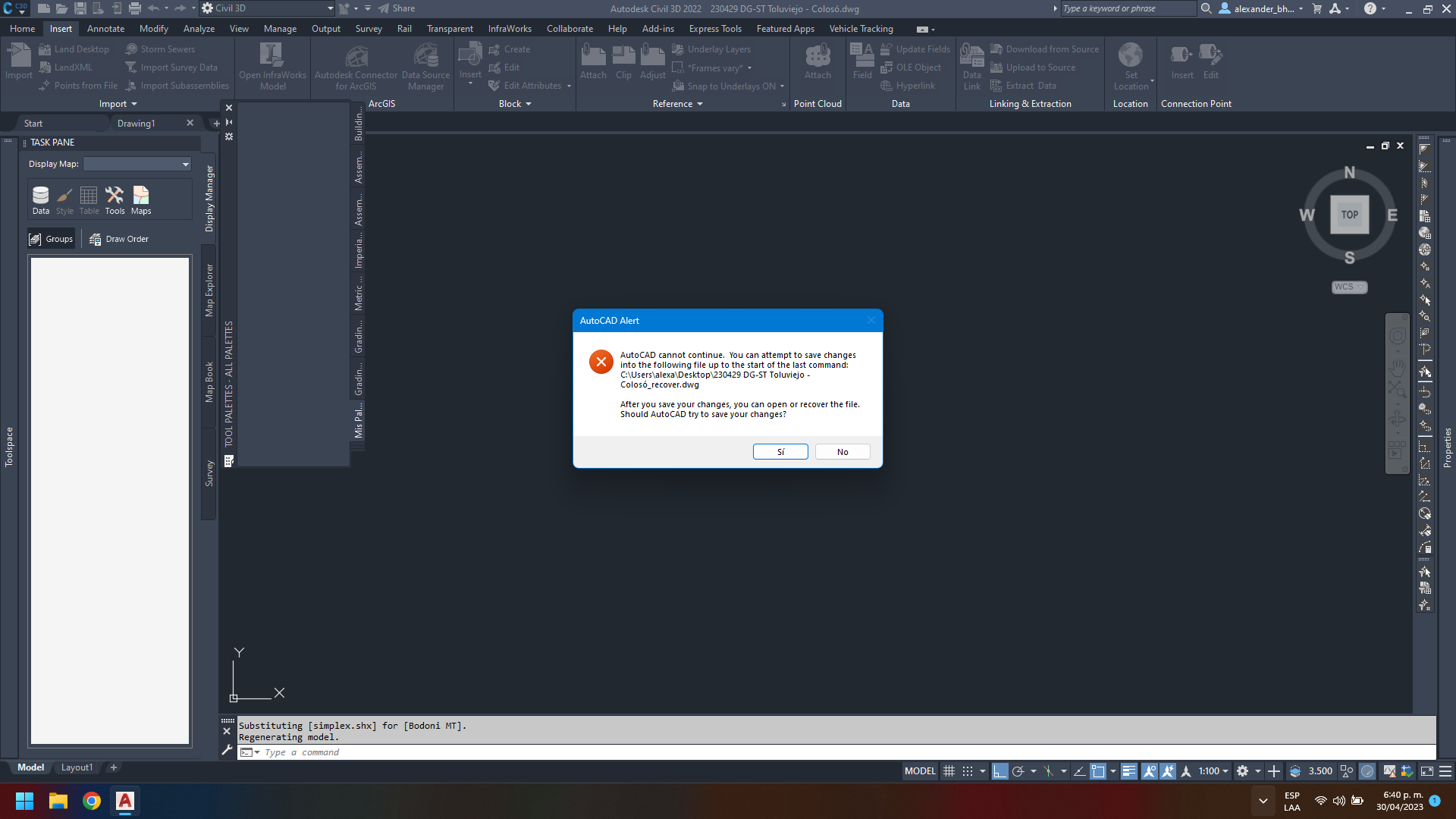 Solucionado: Error al abrir archivo pesado en Civil 3D - Autodesk Community  - International Forums