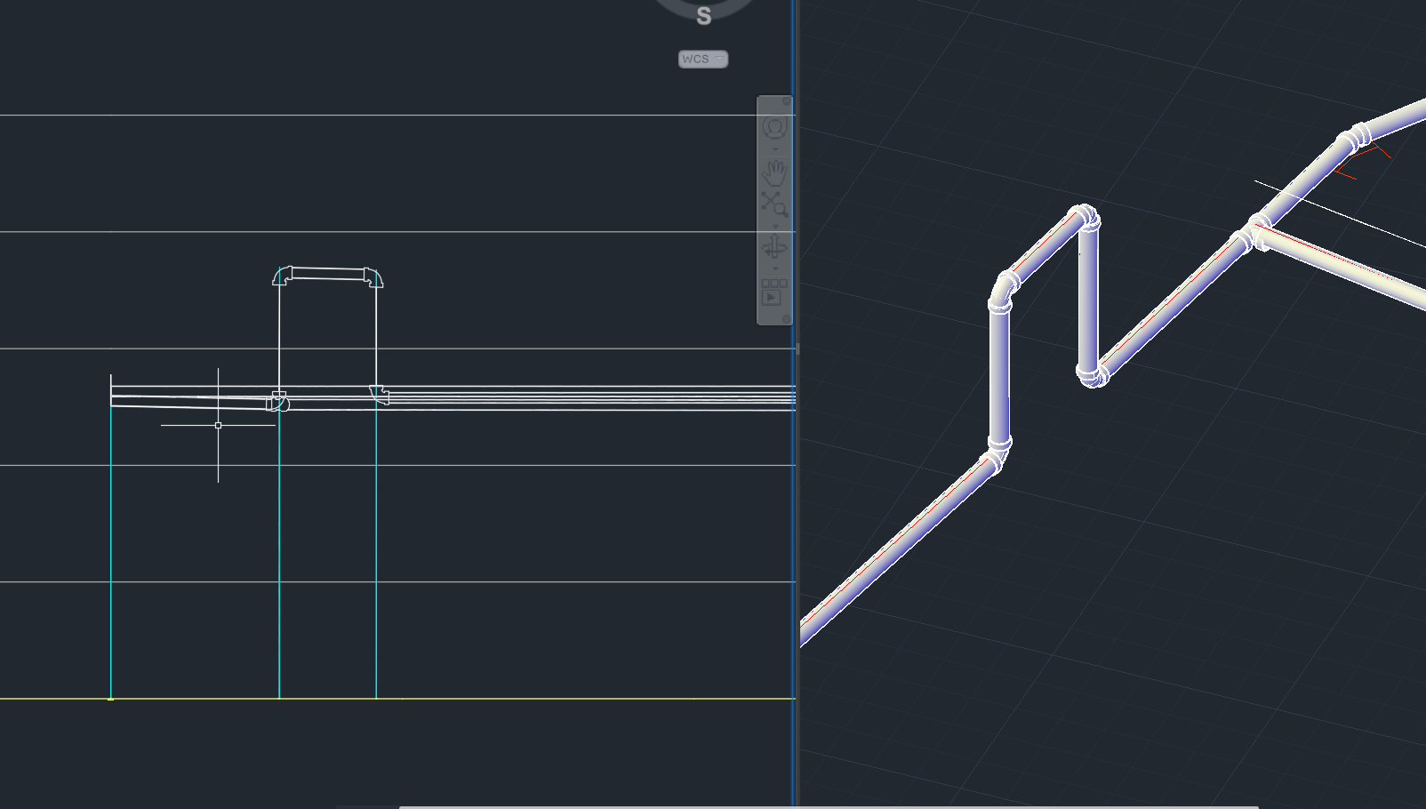 Solved: How do you show a pressure network with vertical run in a ...