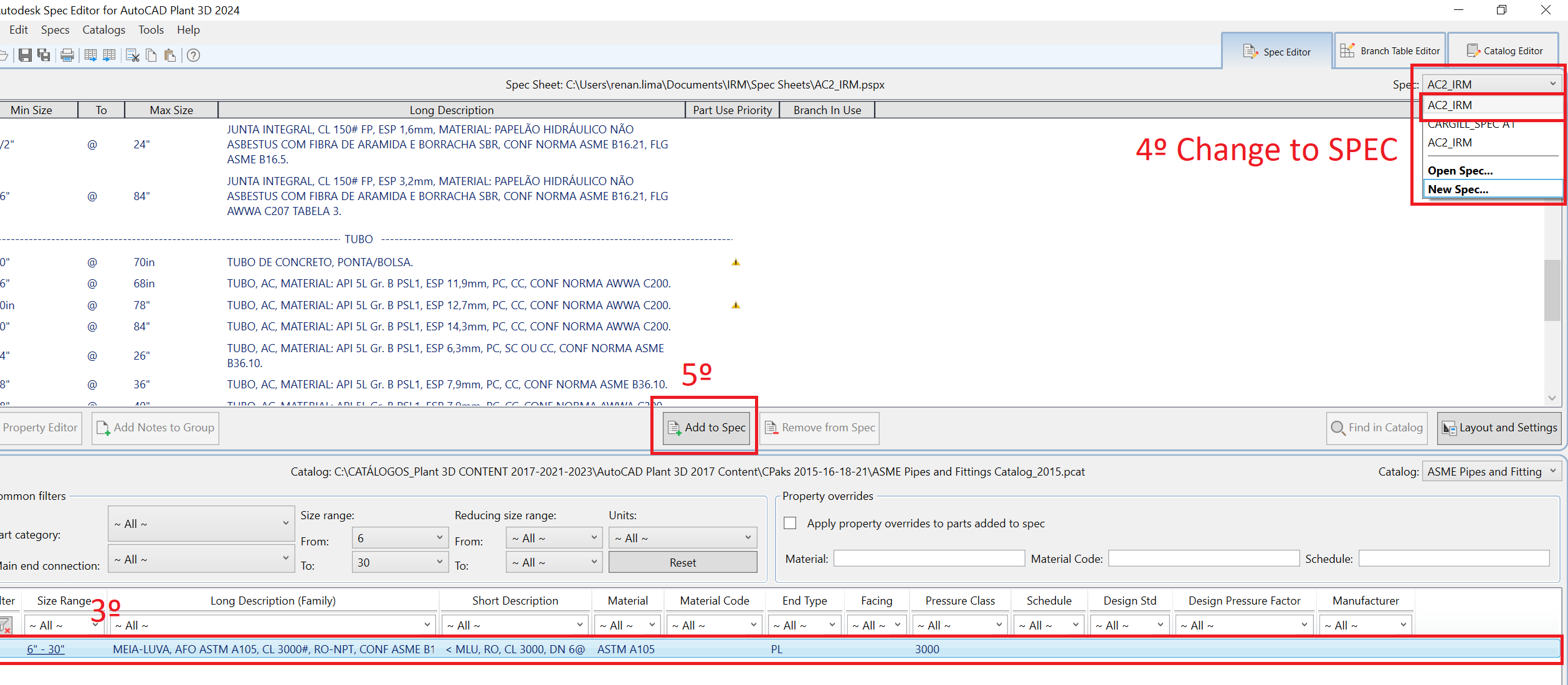 Solved: Copy component to other spec - Autodesk Community