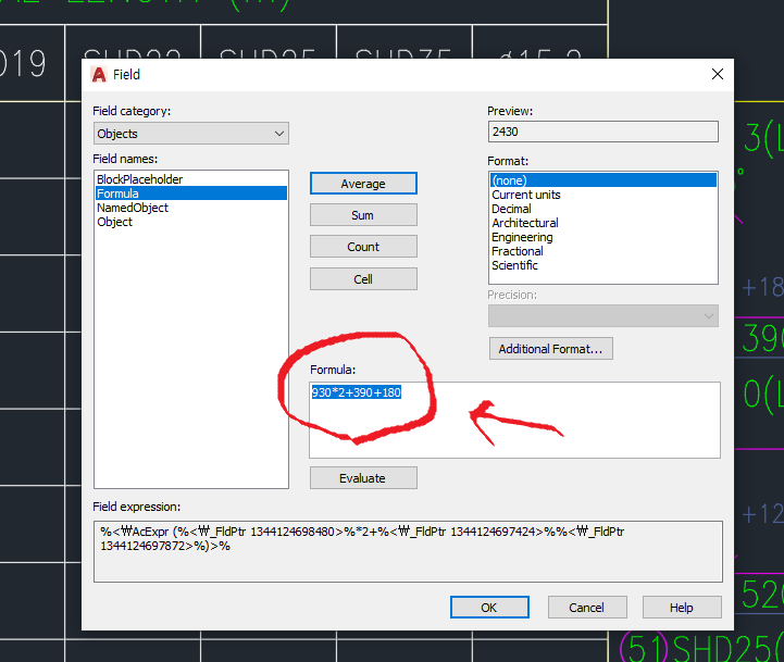 Tell me how to extract the formula from the field object - Autodesk ...