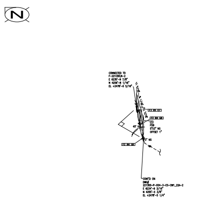 Piping that is drawn at a 45 degree angle is shown up crowded in the ...