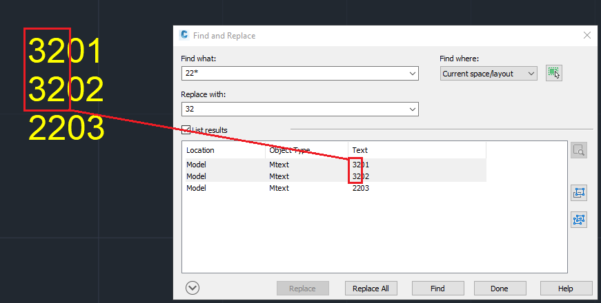 Find and replace - Autodesk Community