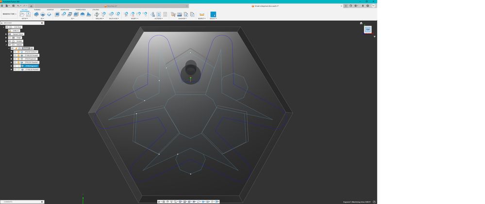 Toolpath being generated