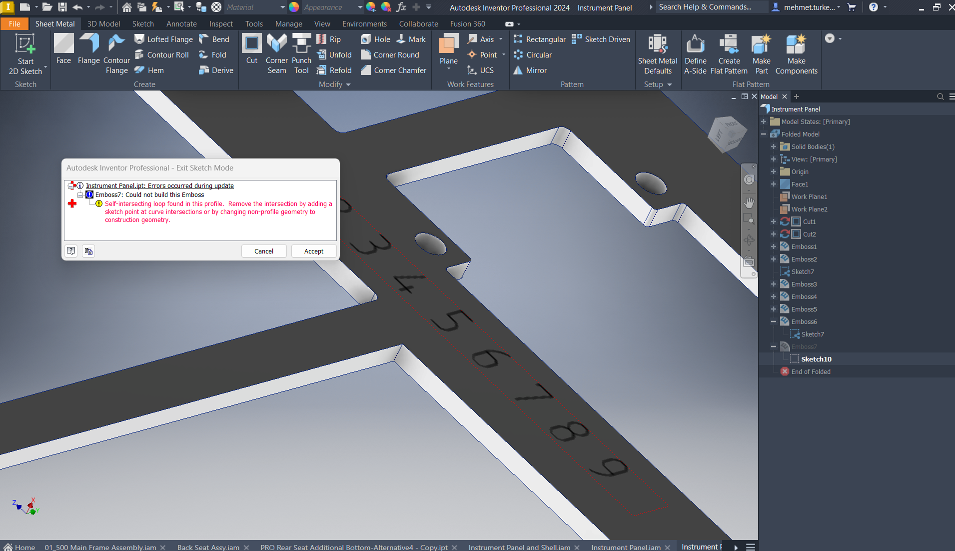Emboss Bug found in İnventor 2024 Autodesk Community