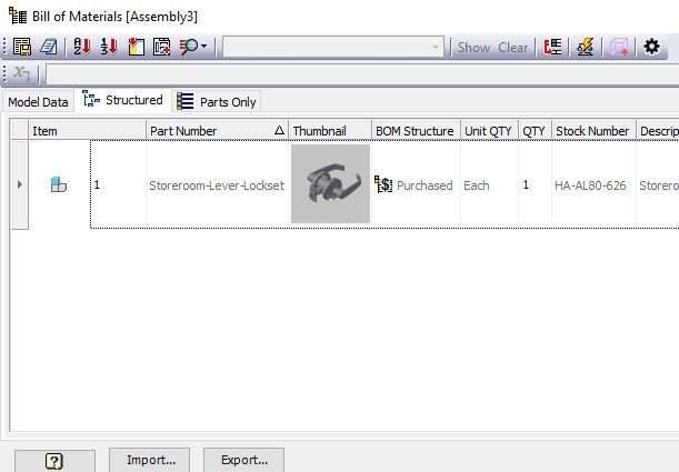 Inseparable Sub-Assemblies Showing ALL PARTS in Structured BOM/Export ...