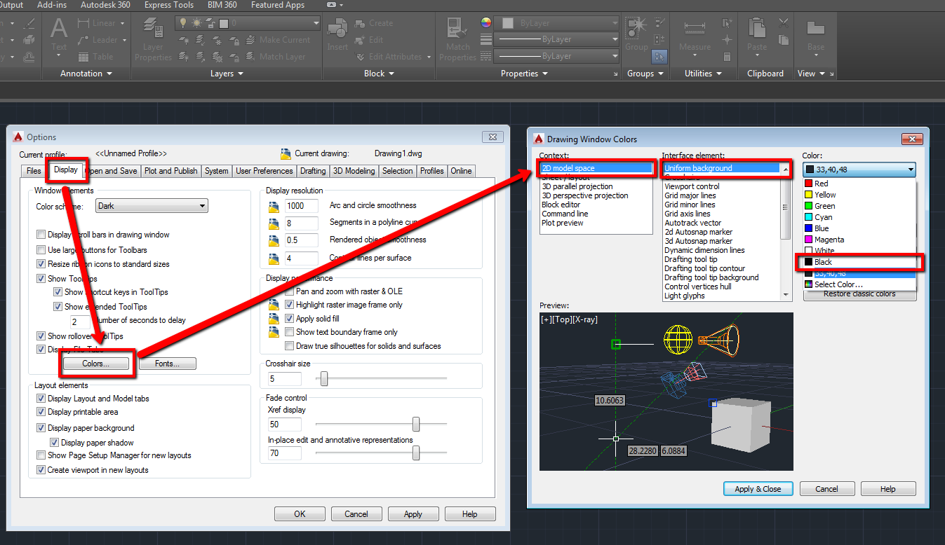 Solved: Some colors in model space show as gray - Autodesk Community
