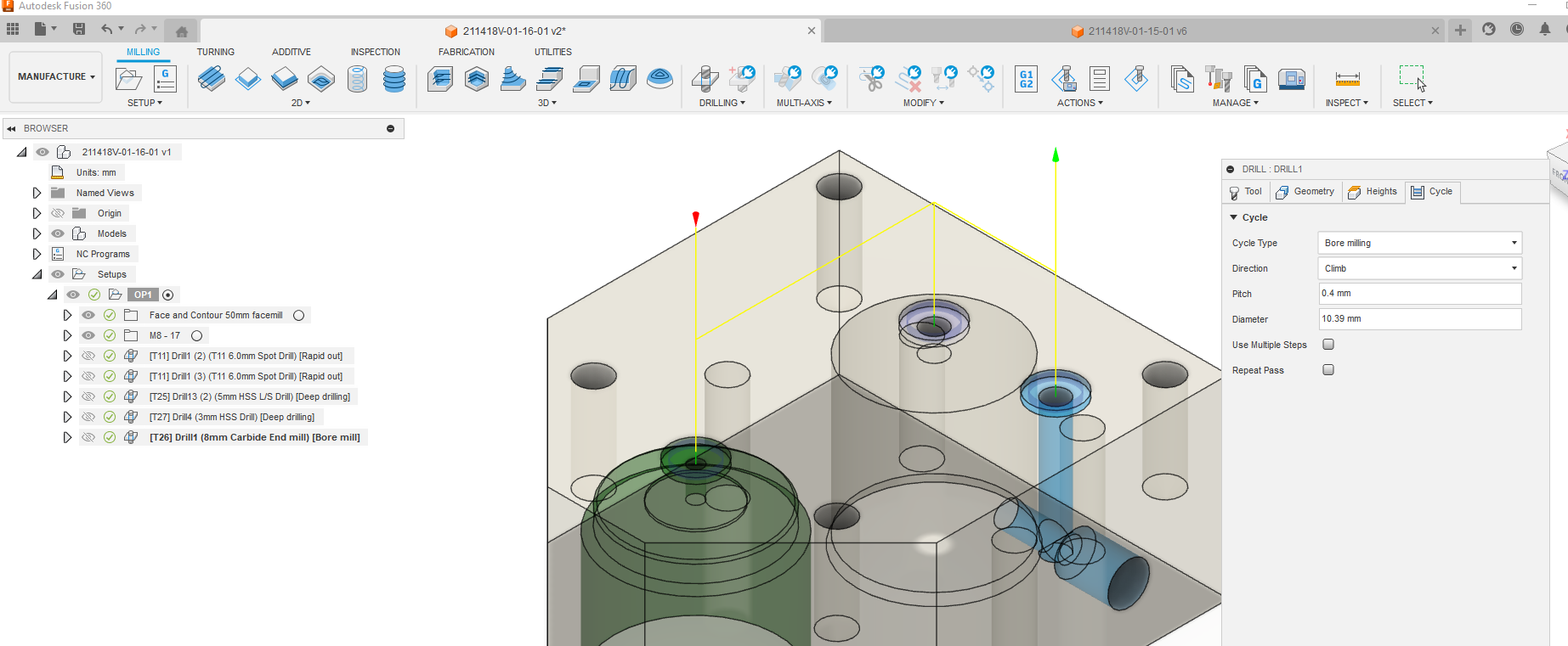 Drill Canned cycle = Possible to chamfer ? - Autodesk Community