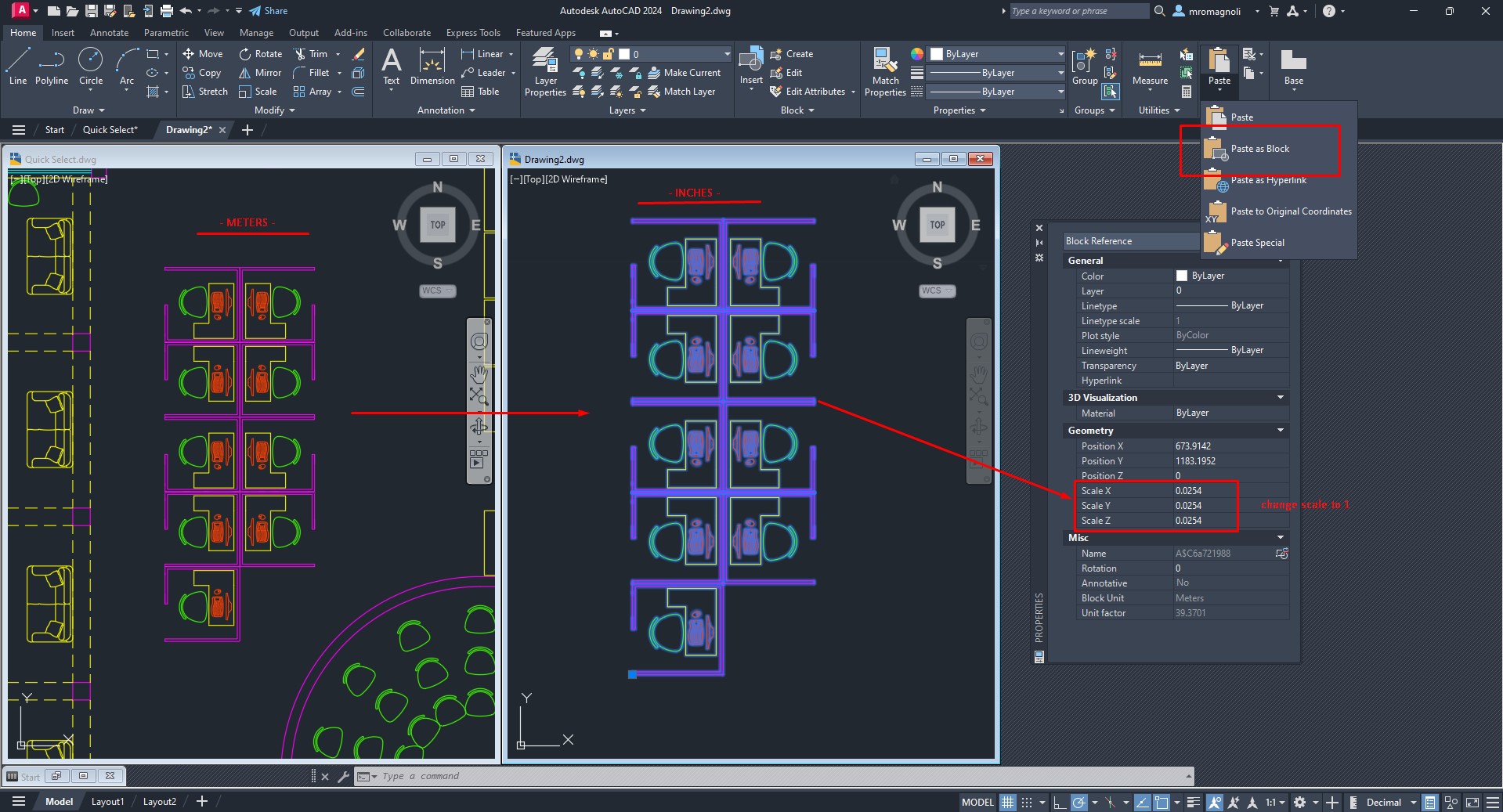 Solved: Copy/Paste scale problem between drawings - Autodesk ...