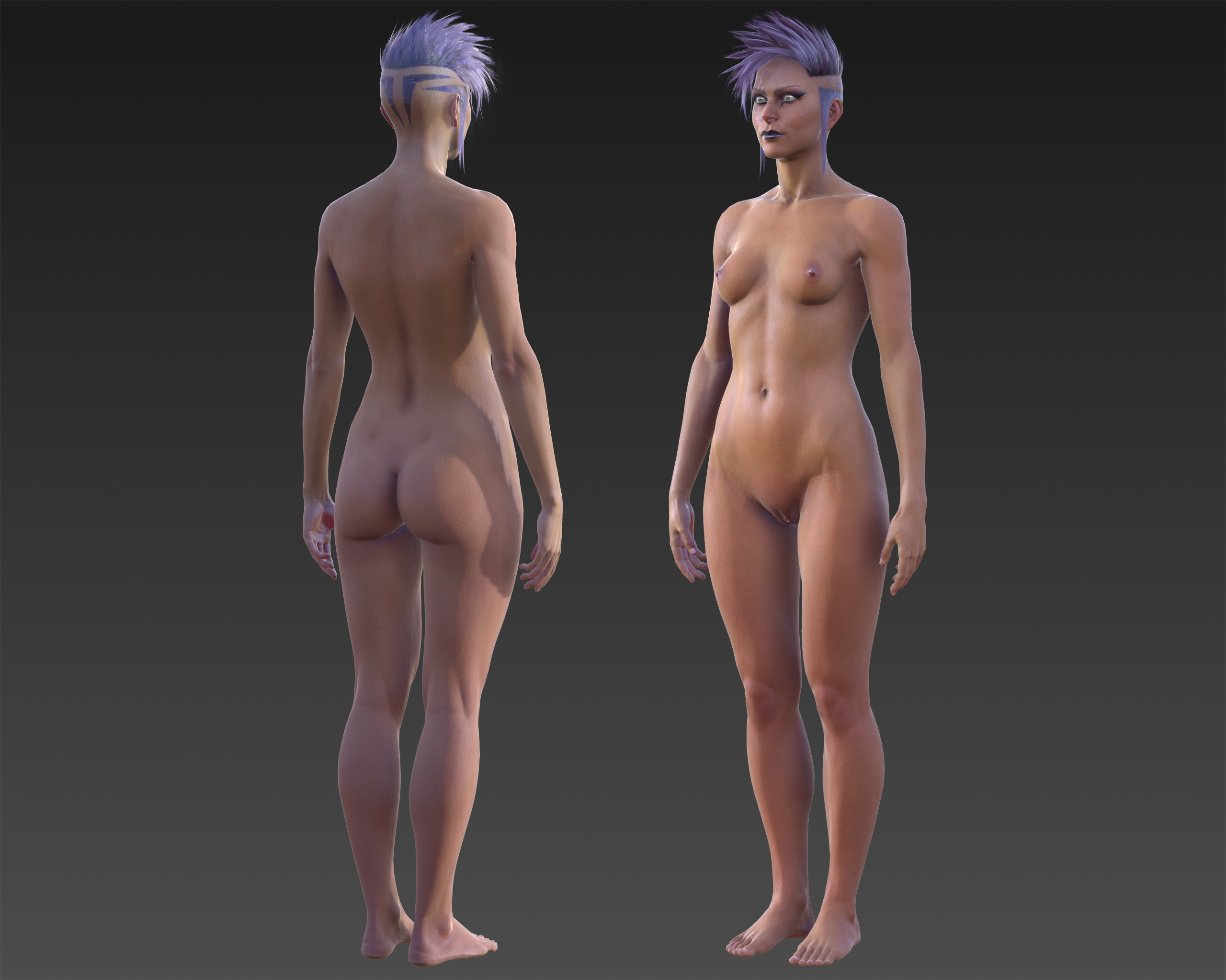 Mudbox 2015 - Female Anatomy Study/Character Concept: Render Pass 01. 
