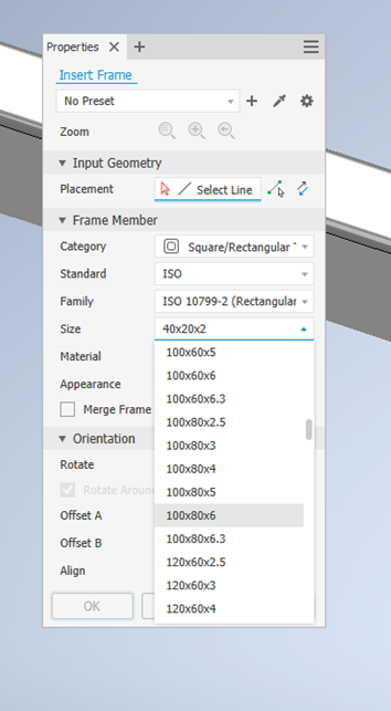 Solved: Can I add new frame size into frame member? - Autodesk Community