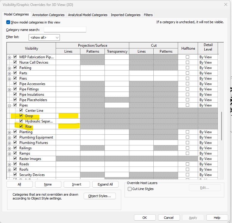 Pipe in plan view only shows cross line - Autodesk Community