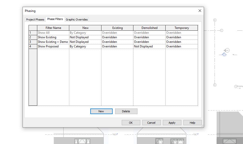 Existing Phase Walls showing as New Construction via Phase override ...