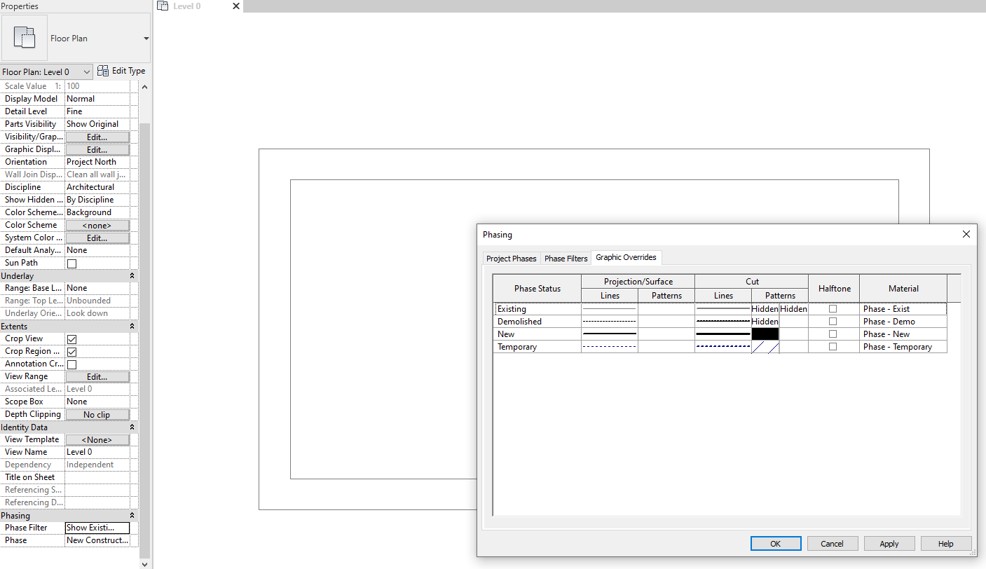 Existing Phase Walls showing as New Construction via Phase override ...