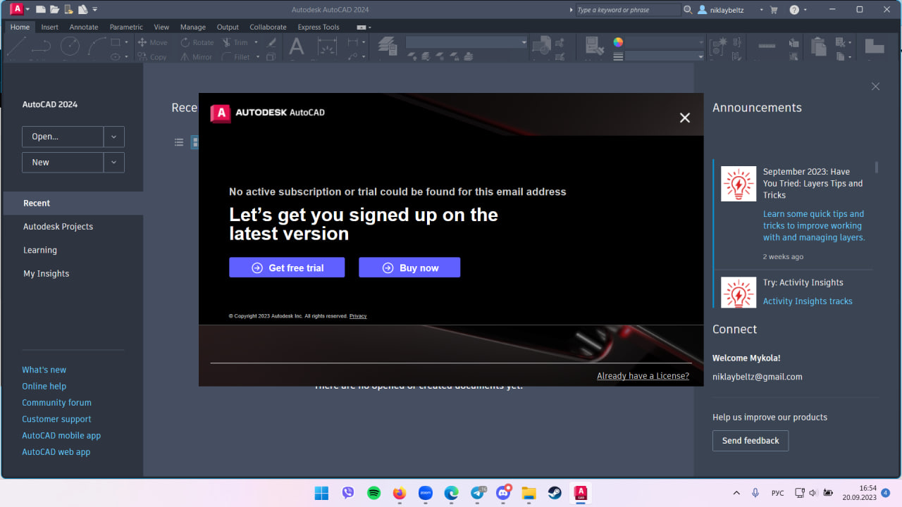 I can`t log into AutoCAD 2024 - Autodesk Community