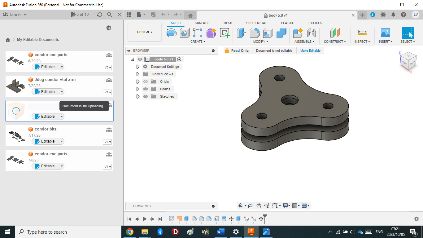 design stuck on "document still uploading" - Autodesk Community