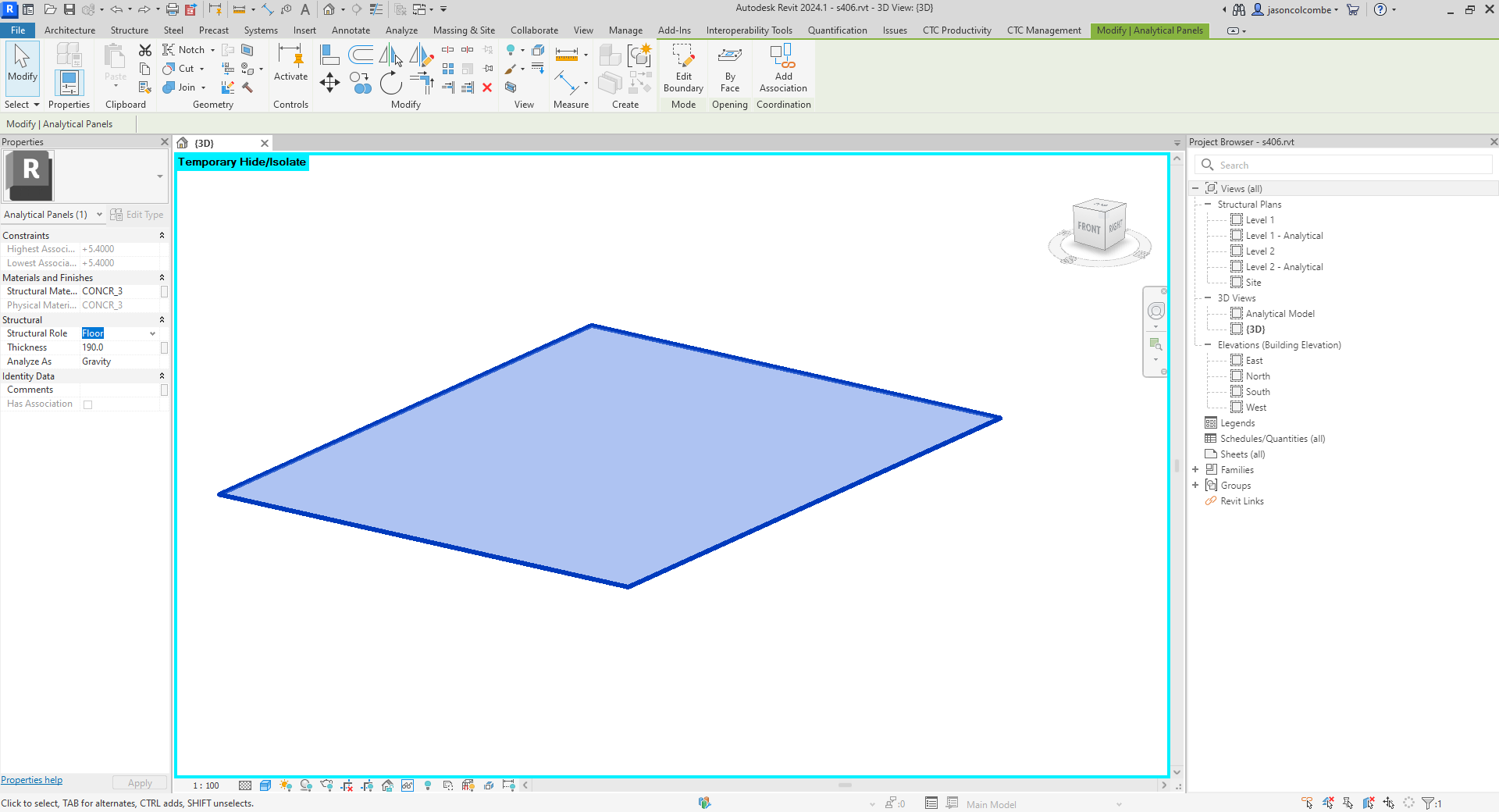 Solved: analytical panel to physical wall - Autodesk Community