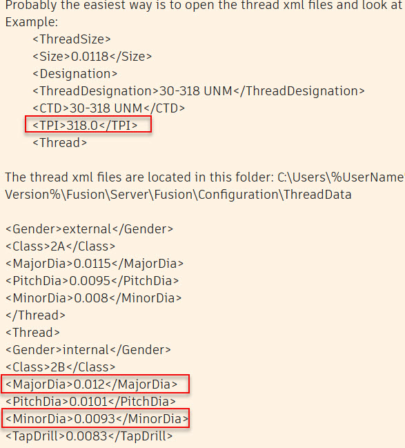 Seeking Thread tool info - Autodesk Community