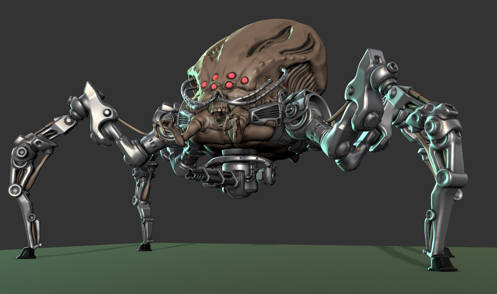 Doom SpiderMastermind WIP Mudbox 2023 Render