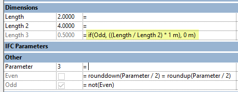 Solved: Conditional odd / even parameters associate with Lenght ...