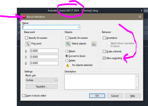 Solved: Block creation default properties - Autodesk Community