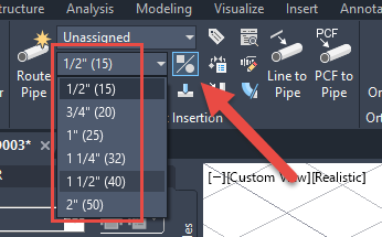 Can't select pipe size in millimeter - Autodesk Community