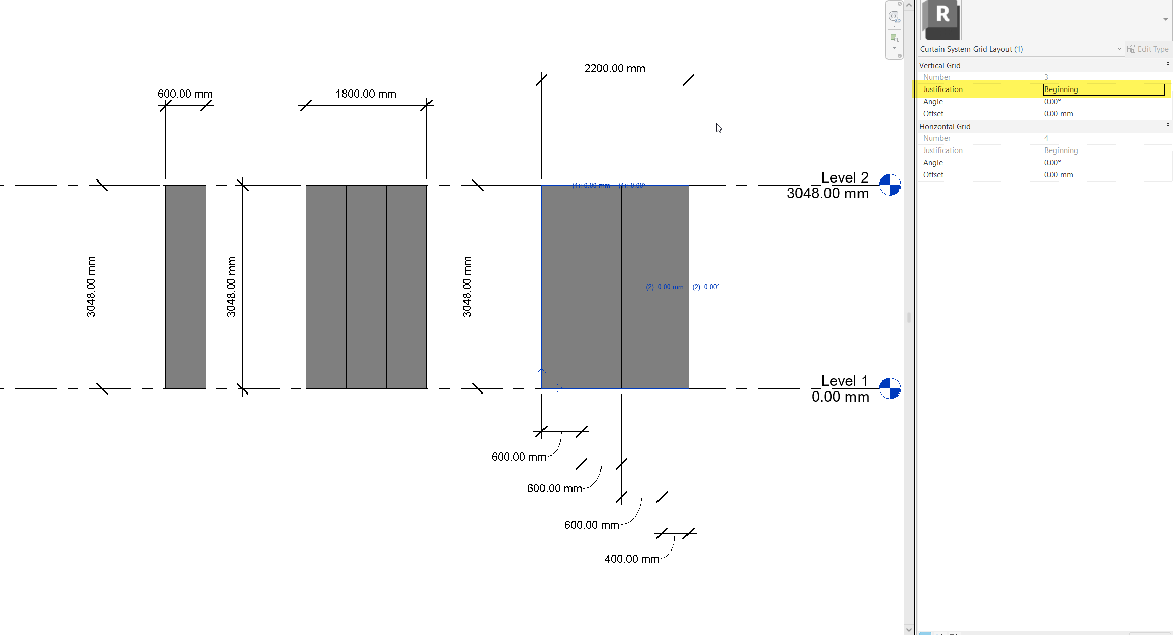 Different size wall elements (pattern) in curtain wall - Autodesk Community