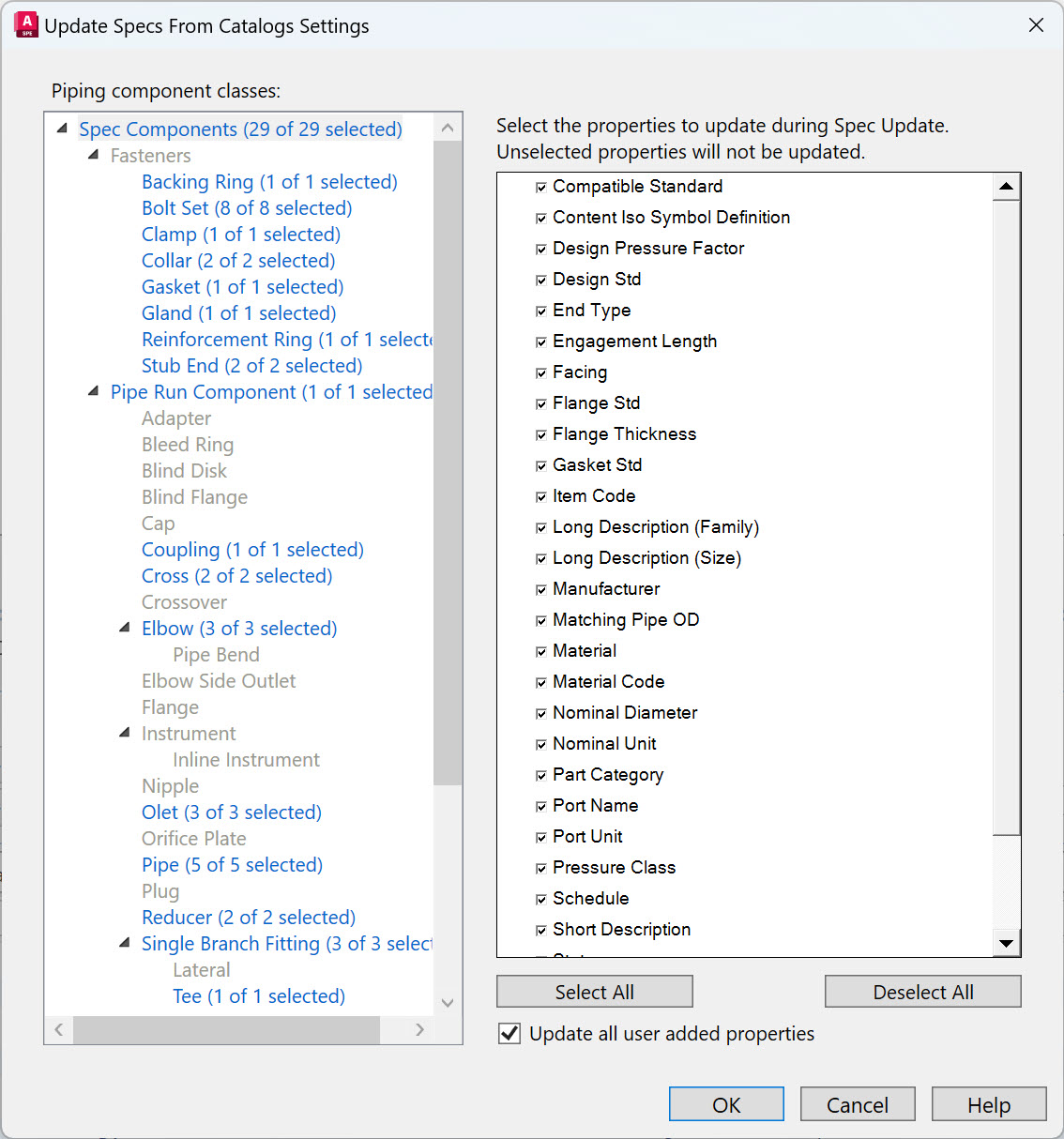 Solved: Spec auto update from catalog reference for manually entered ...