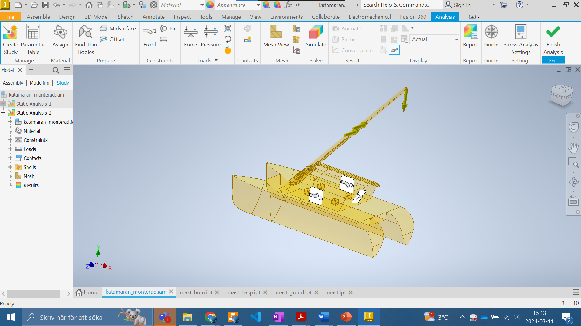 Issues with thin body stressanalysis Inventor Pro 2023 - Autodesk Community