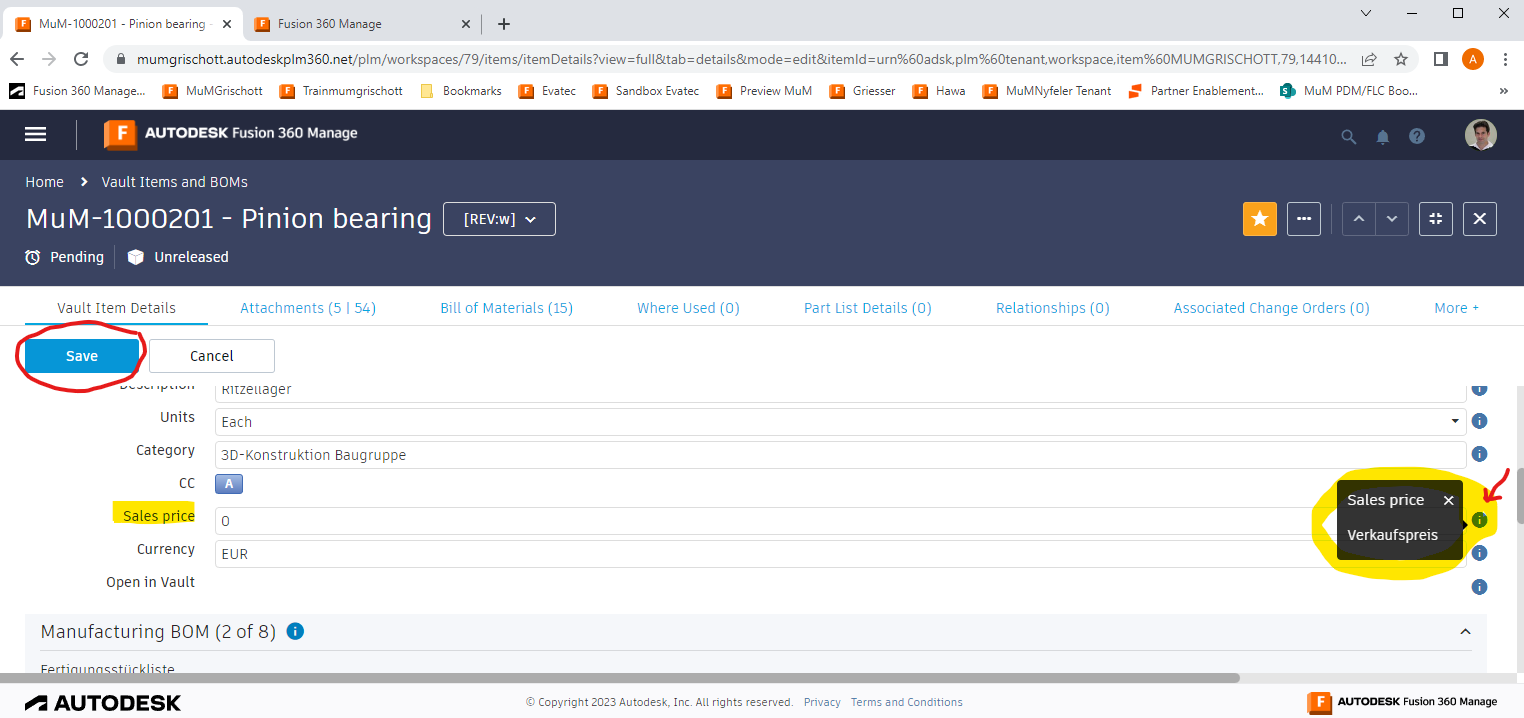 Ability to see Field description in Item View not only in Edit Mode ...
