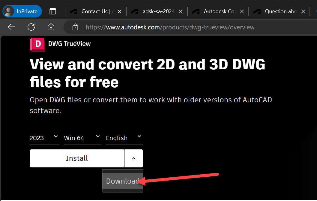 Question about the latest security update of DWG TrueView 2023 ...