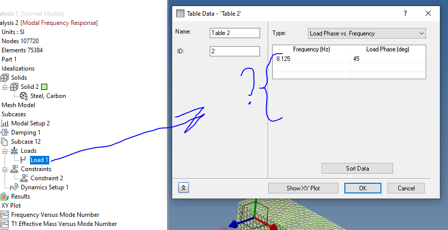 Modal frequency response - applied force question - Autodesk Community