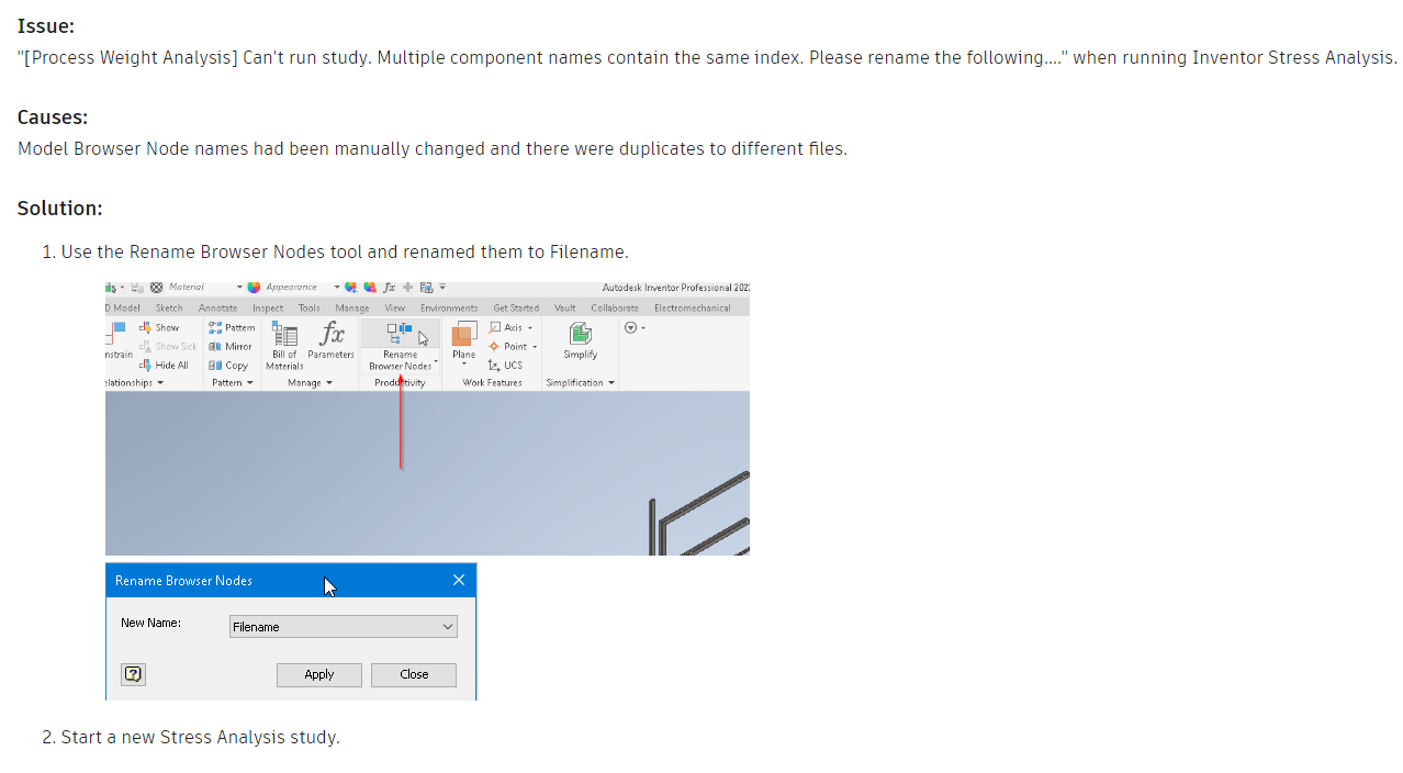 Solved: FEA: component names contain the same index - Autodesk Community