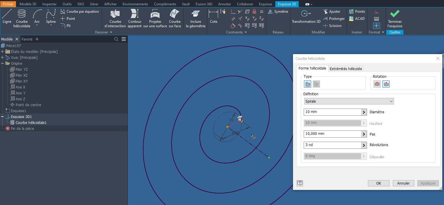 Résolu : Inventor : Création d'une spirale dans une pièce - Autodesk ...