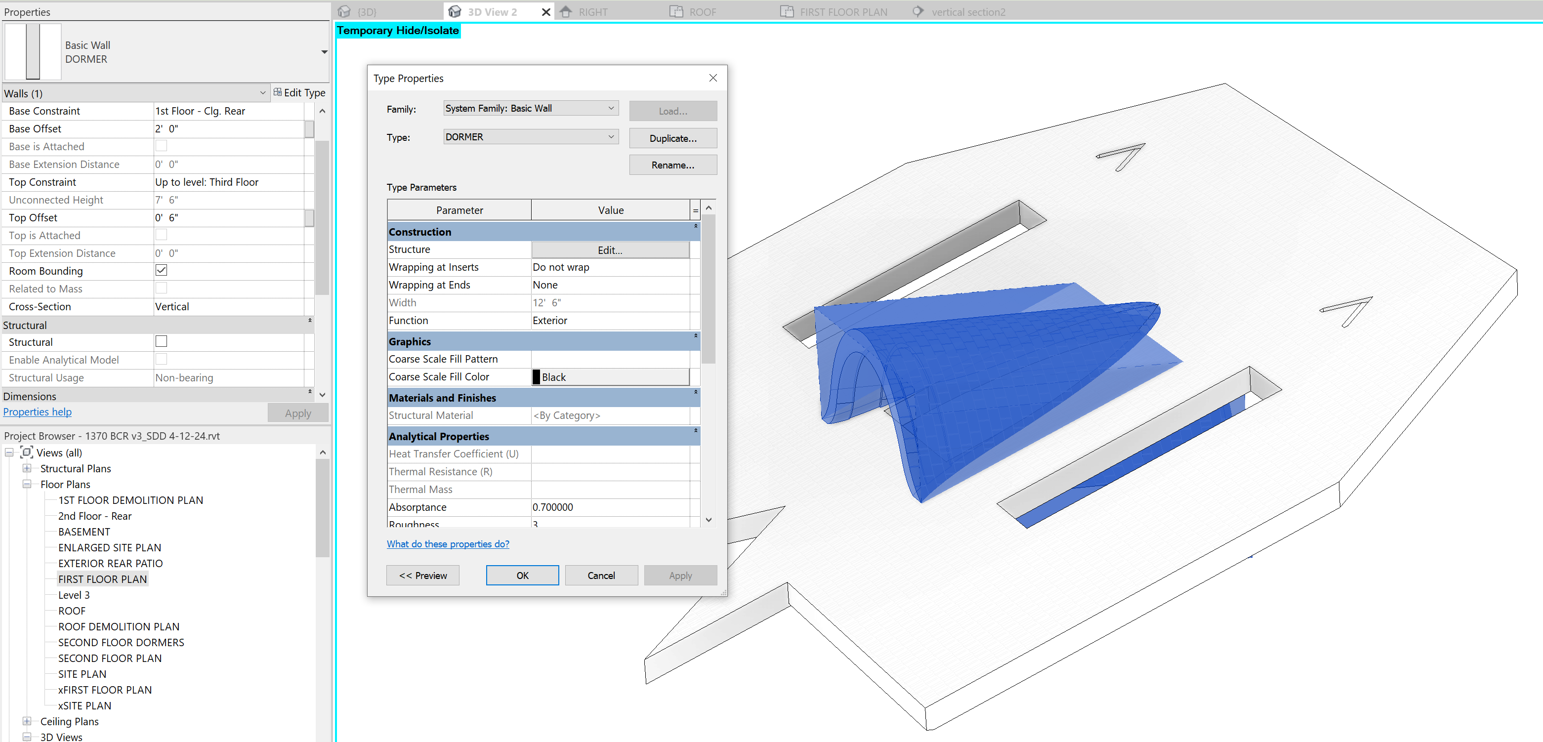 Dormer extending through roof, can't cut Autodesk Community