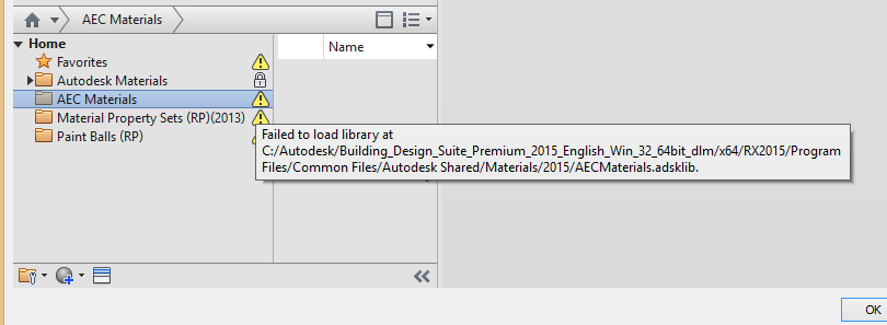 Solved: Failed to Load Material Library in Revit - Autodesk Community -  Revit Products