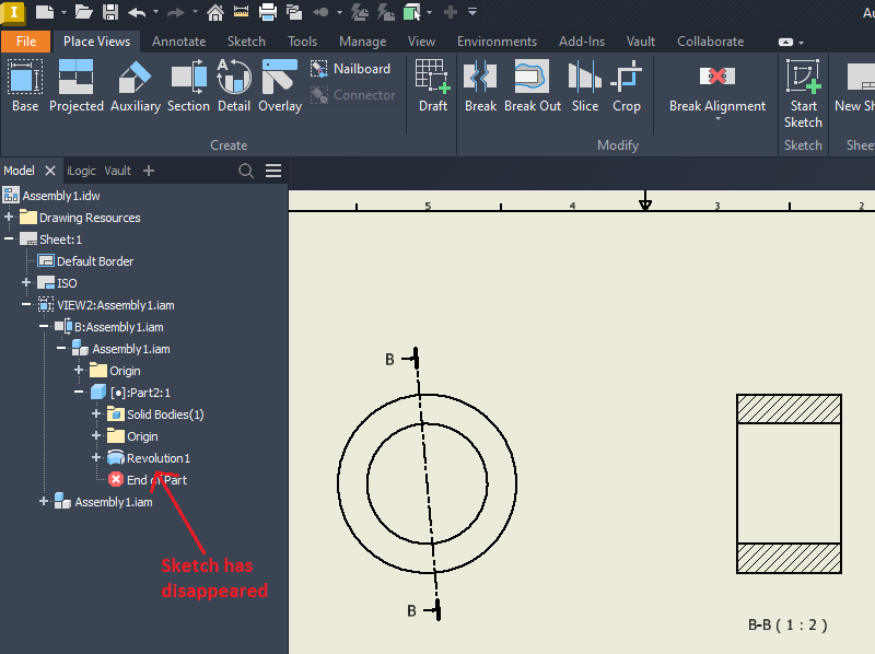 Included Sketch in Drawing Section View dissapears when section is ...
