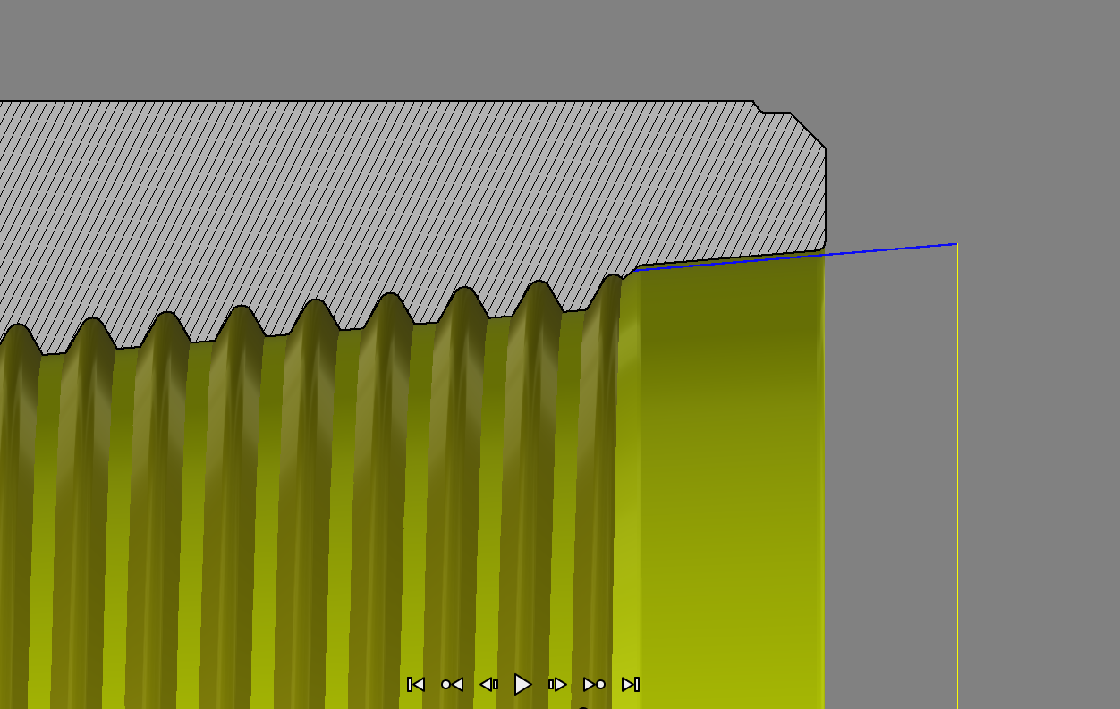 Tapered threading, cutting counterbore Autodesk Community