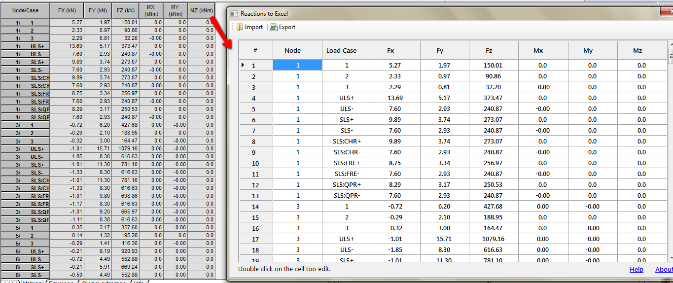 Export / import reactions table to Excel - Autodesk Community