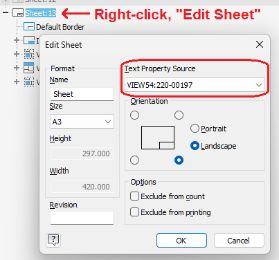 Solved: Change the base view in the title block - Autodesk Community