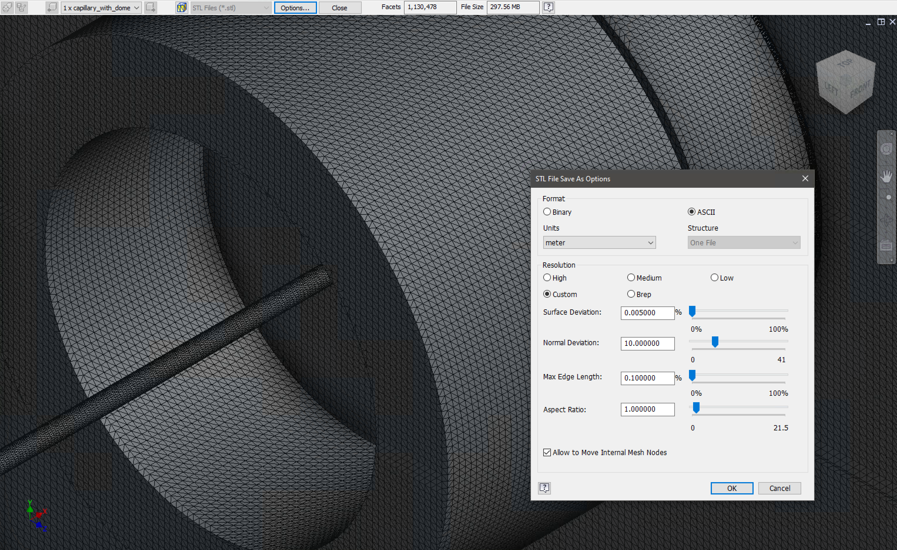 Allow Local Triangulation Control in STL Export Autodesk Community