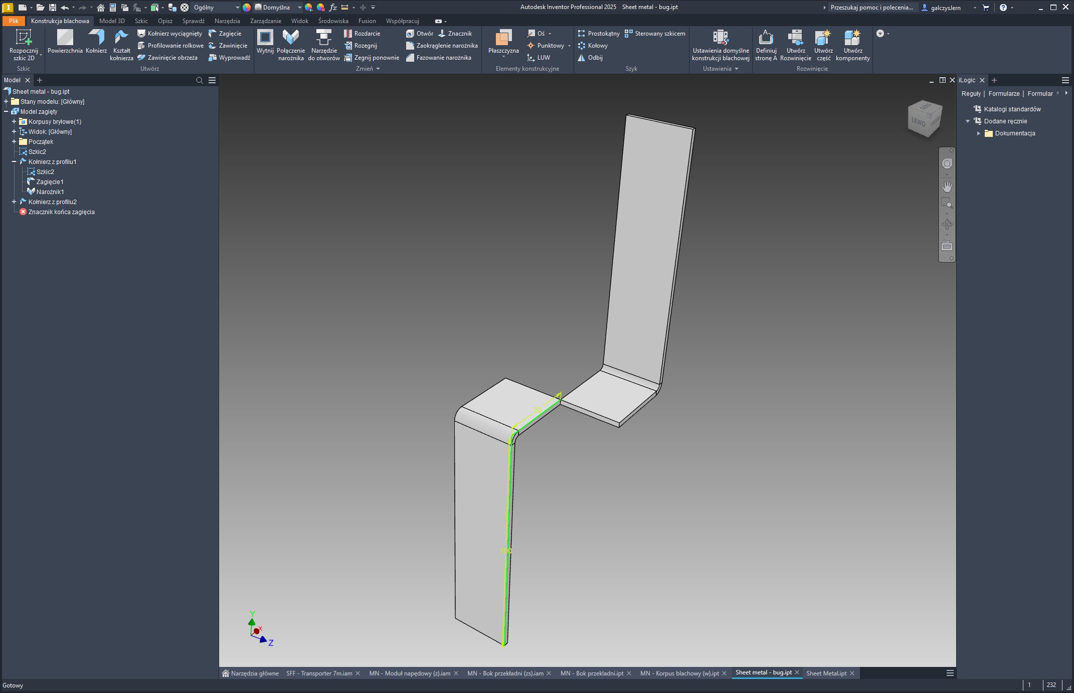 Sheet metal contour flange bug Autodesk Community