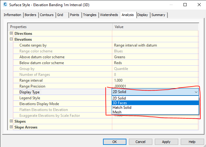 Solved: Elevation Banding (3D) missing from Surface Styles - Autodesk ...