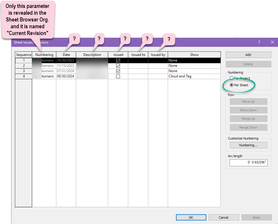 Current Revision Date or Description absent from Browser Organization ...