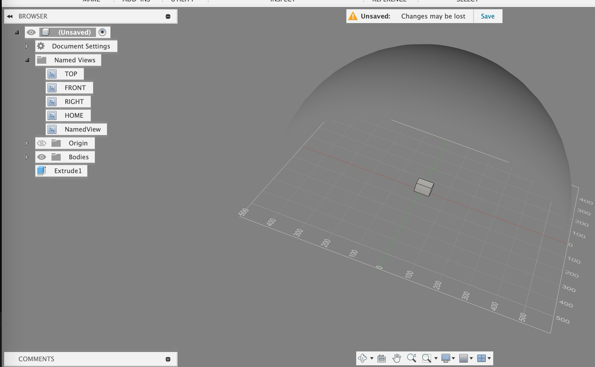 Bug. Impossible to save node view with perspective camera. Resulting ...